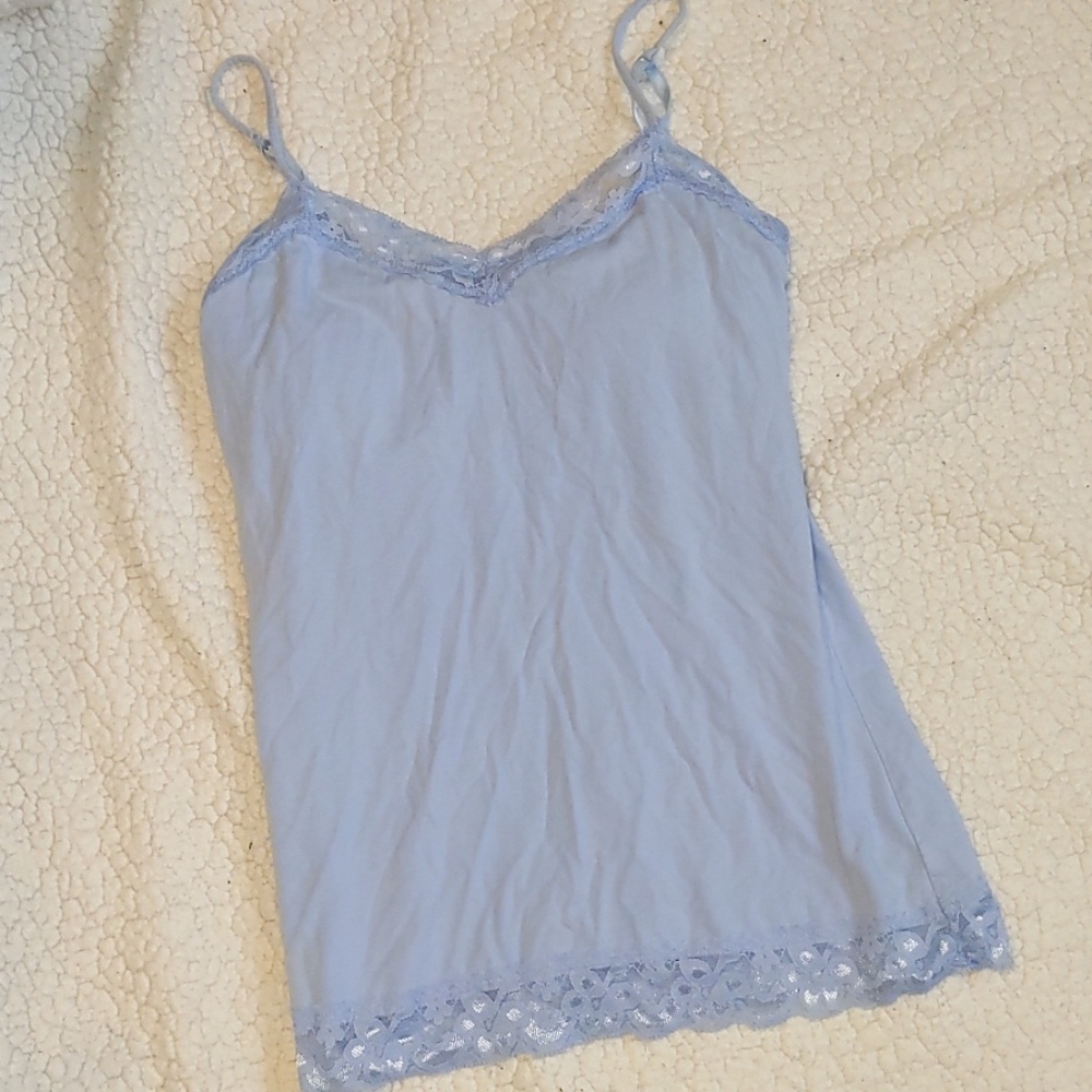 Blue lace cami